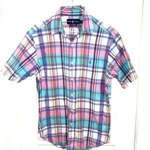 Ralph Lauren Vibrant Plaid Short Sleeve Shirt